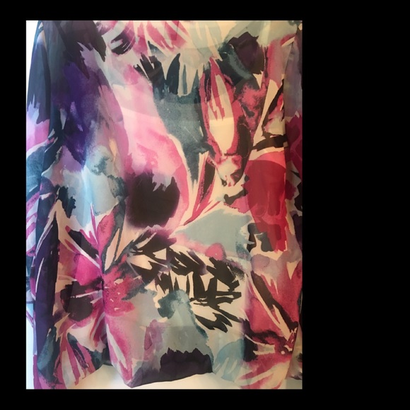 Alfani Angel Sleeve Sweeping Petals Top Size L - NWT - Picture 2 of 4